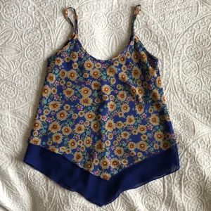 Floral handkerchief style top